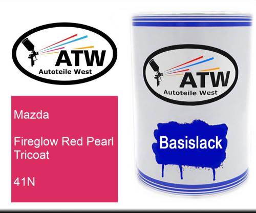 Mazda, Fireglow Red Pearl Tricoat, 41N: 500ml Lackdose, von ATW Autoteile West.